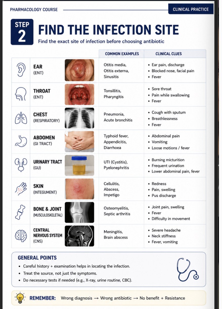Sample page: Find the infection site